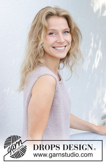 Wisteria Glow Top - strikket i drops belle