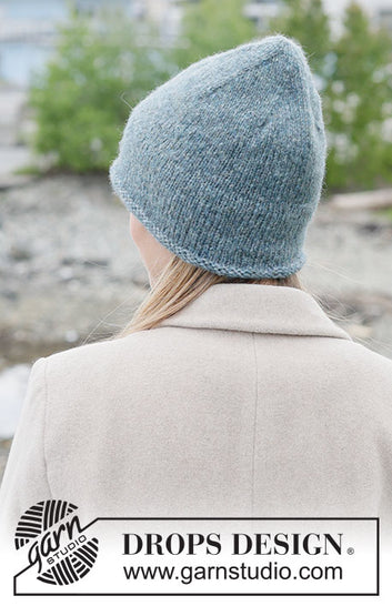 Washed Tide Hat - strikket i Drops air