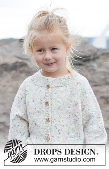 Snow Funfetti Cardigan - strikket i baby merino
