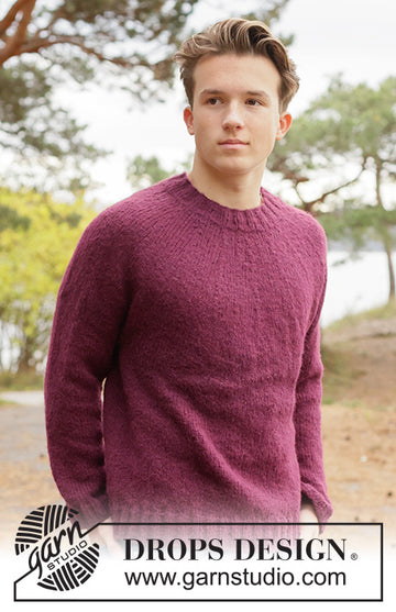 Deep Berry Sweater - strikket i drops air
