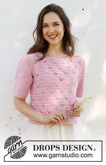 Hortense Top - hæklet i corron merino