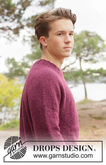 Deep Berry Sweater - strikket i drops air