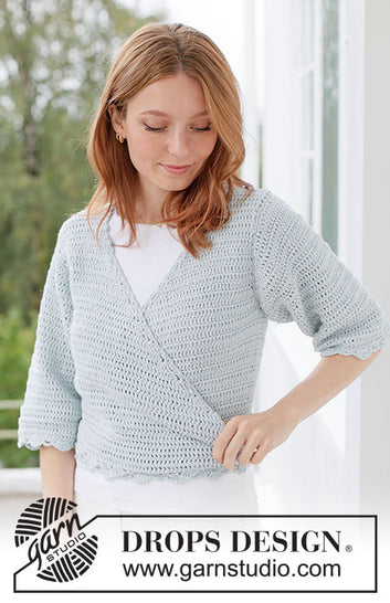 Blue Country Wrap - hæklet i belle