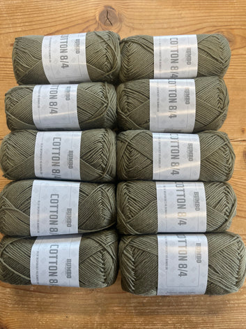 Bomuld 8/4 🧶 204 Lys oliven
