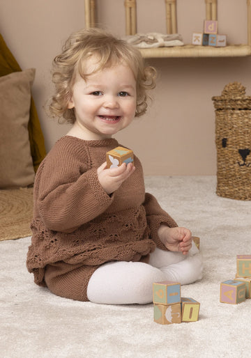 "Marna"-romperkjole - Strikket i trend merino petit