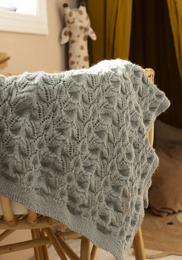 "Evander"-teppe - Strikket i trend merino petit
