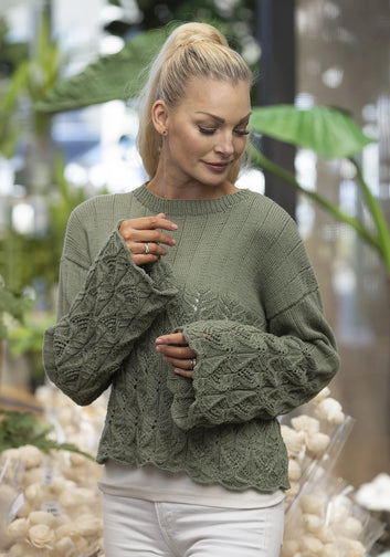 "Eukalyptus"-genser - strikket i bambino