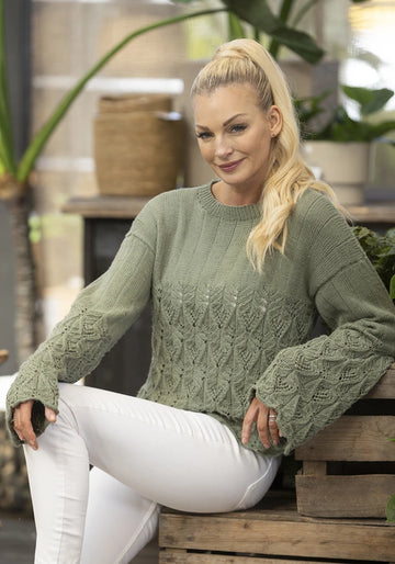 "Eukalyptus"-genser - strikket i bambino