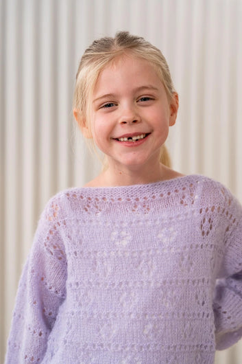 Kirse sweater junior - strikket i Elba