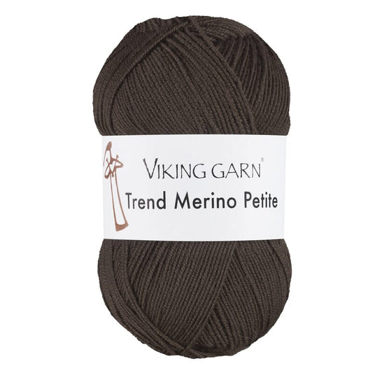 Viking garn Trend Merino Petite - 318 Mørk brun