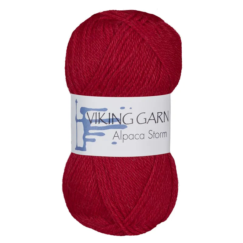 Viking garn Alpaca Storm - 560 Mørk rød