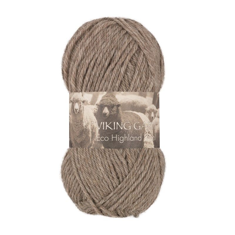 Viking garn Eco Highland Wool - 209 Lys Brun