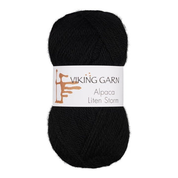 Viking garn Alpaca Liten Storm - Sort 703