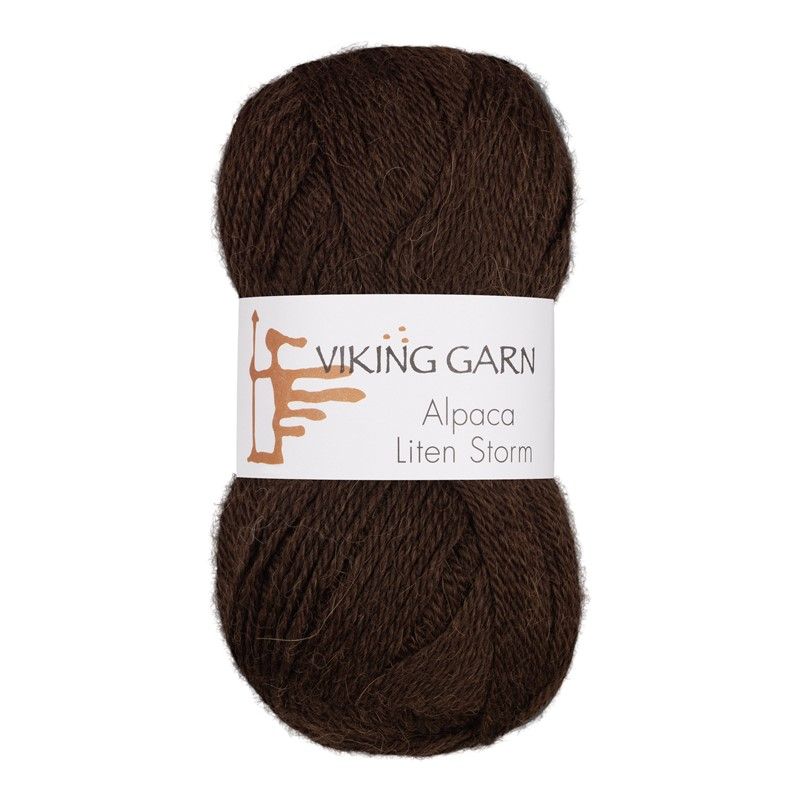 Viking garn Alpaca Liten Storm - Mørk brun 718