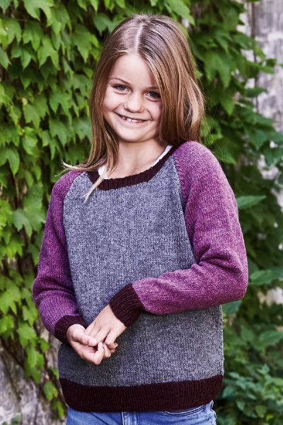 Sweater med raglan