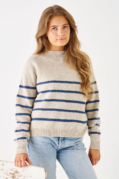 Sweater med striber